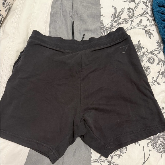Gymshark Black Athletic Shorts with Glossy Logo - Picture 2 of 2
